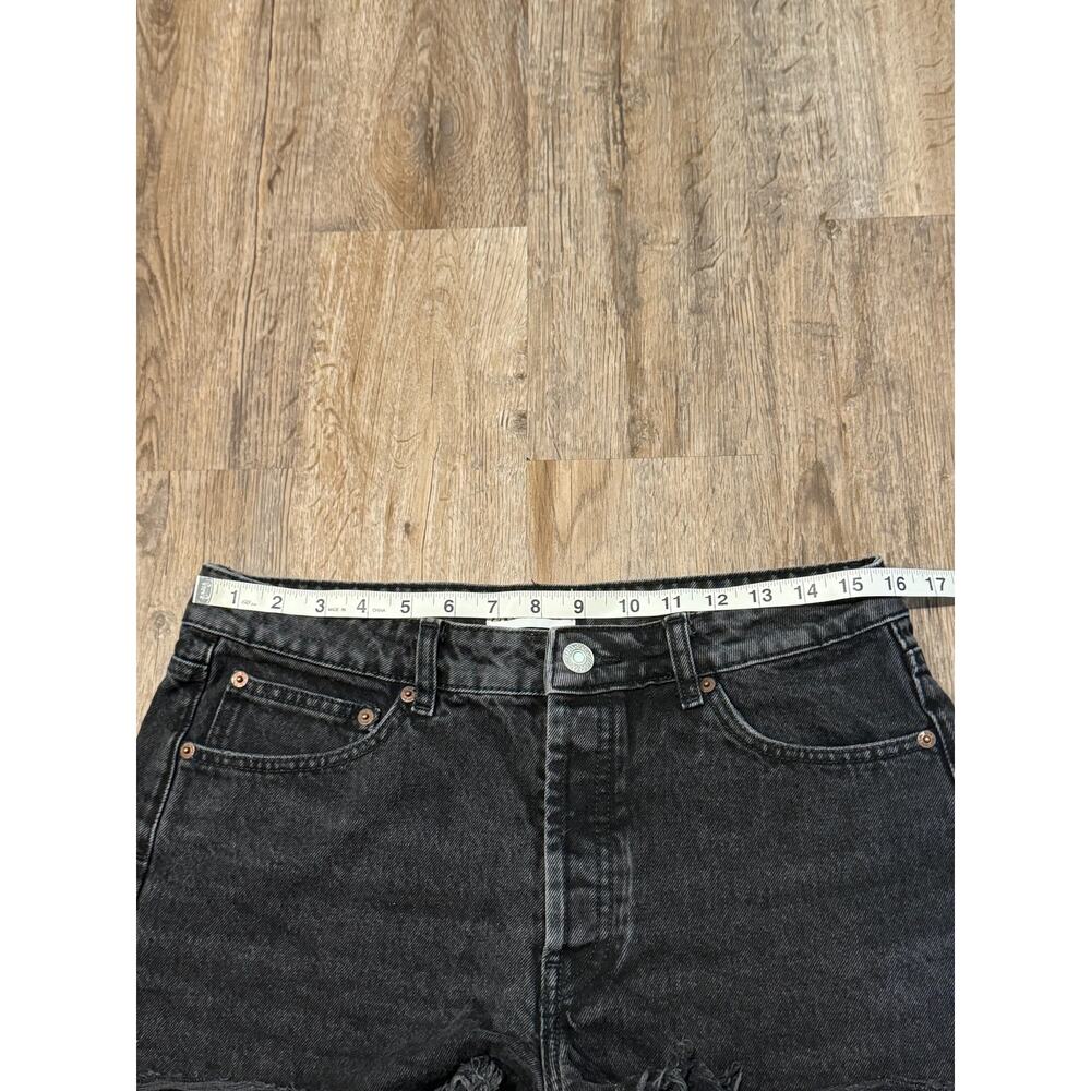 Zara Womens Black Denim Shorts Size 10 - Picture 6 of 8